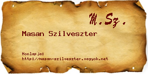 Masan Szilveszter névjegykártya